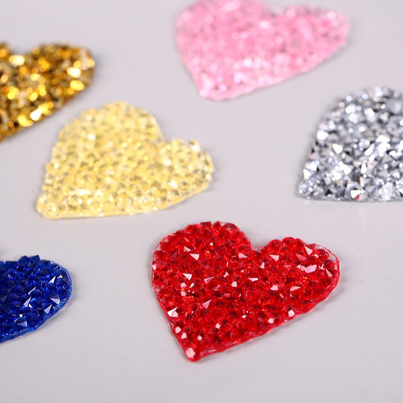 Love diamond cloth sticker resin random diamond clothing diamond DIY rhinestone sticker mobile phone case luggage accessories map