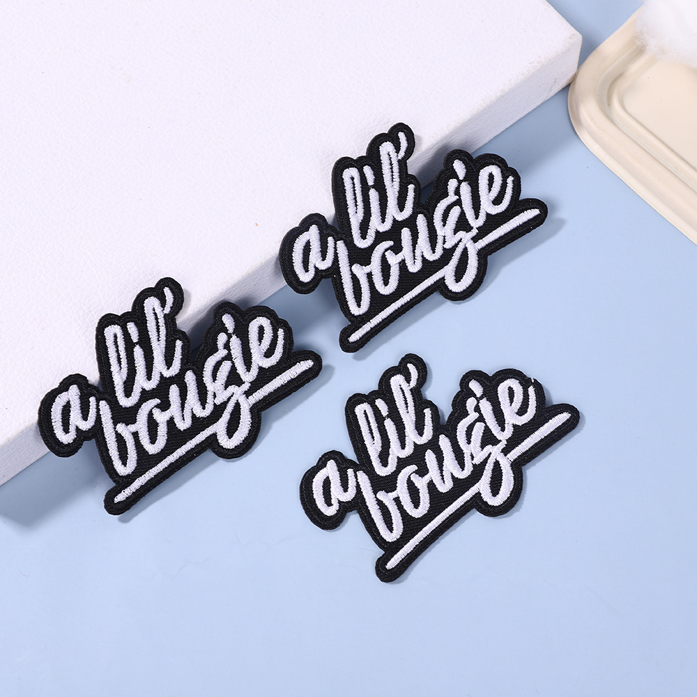 Embroidery cloth sticker Letter embroidery cloth sticker Large fabric jewelry jacket Patches sticker Free washable fashion