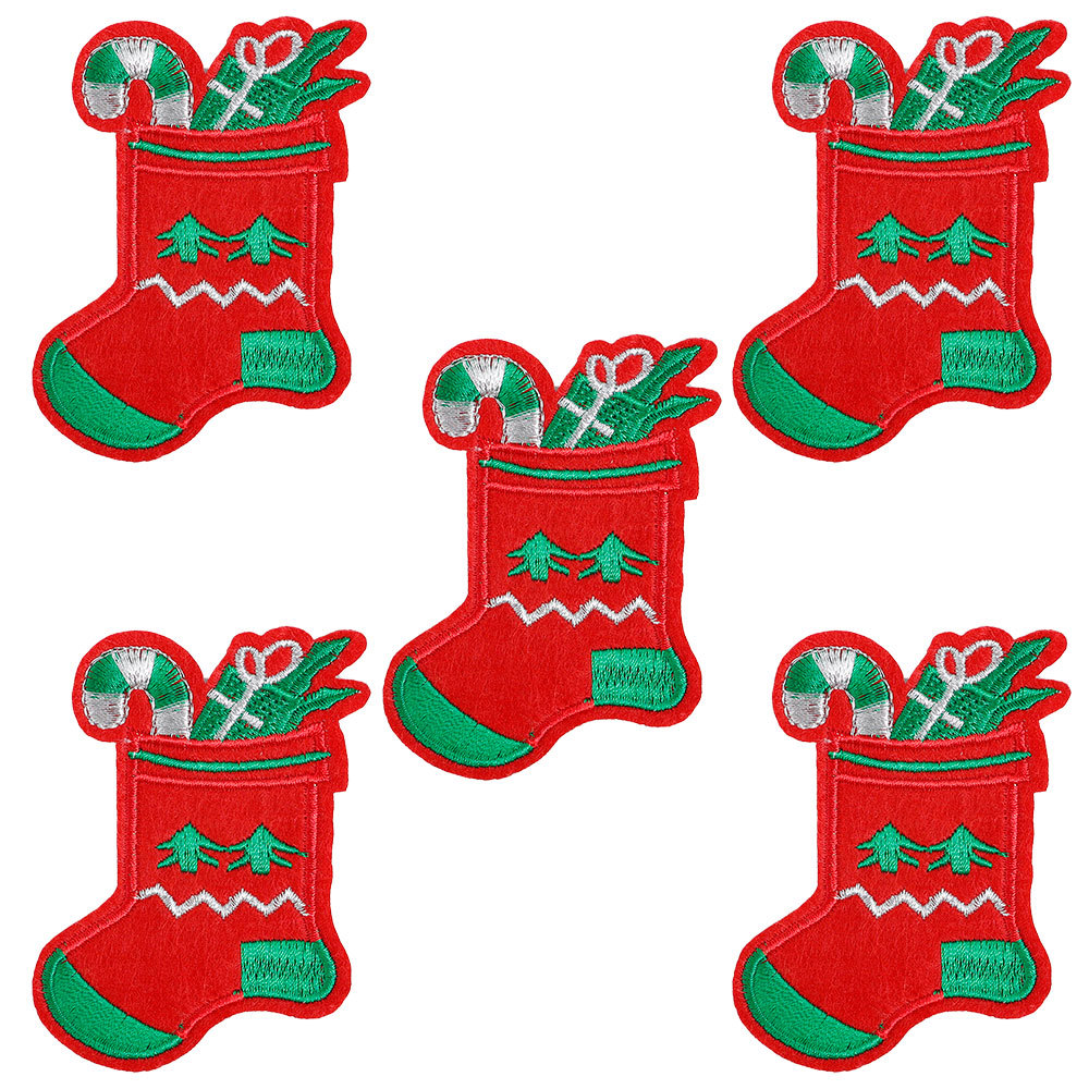 Christmas cloth sticker embroidery Patches sticker sticker large area sticker embroidery cloth sticker large washable red