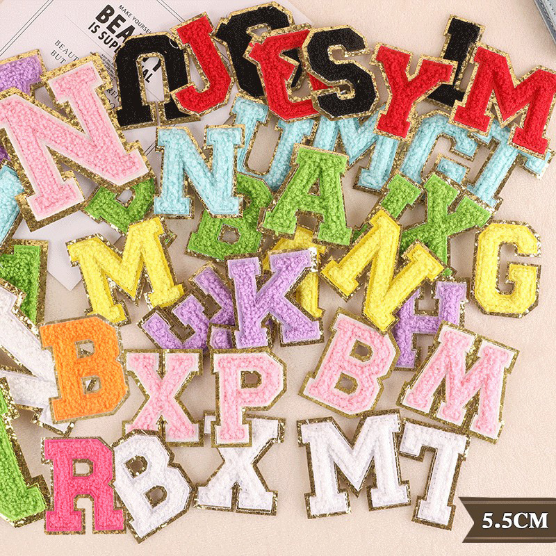 Alphabet Patches Sticker Shoe and Hat Cloth Sticker Large Washable New