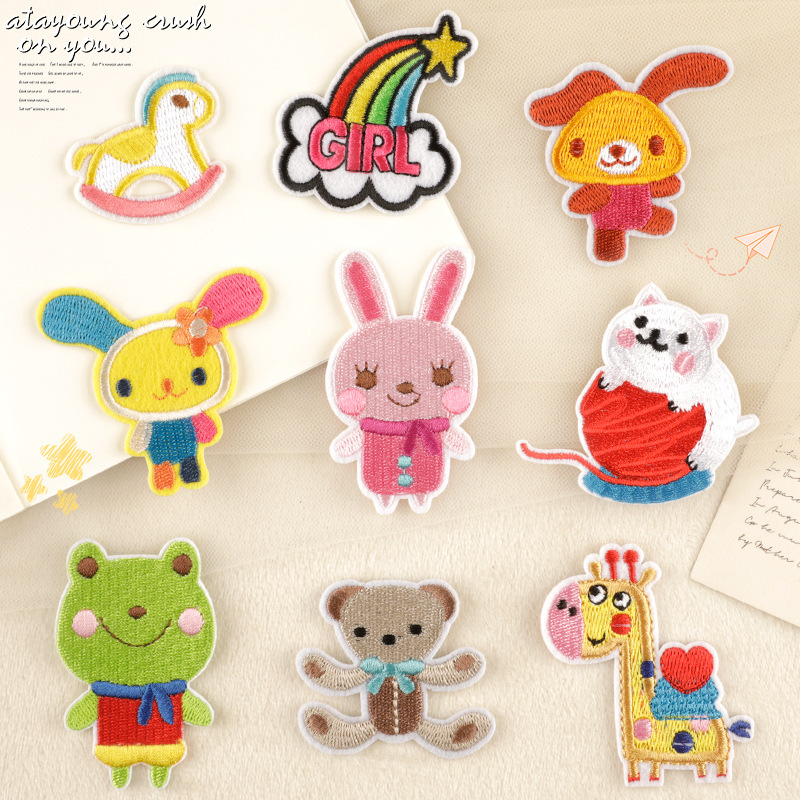 Frogs animals embroidery stickers cute cartoons anime shoes hats bags patches decorative stickers