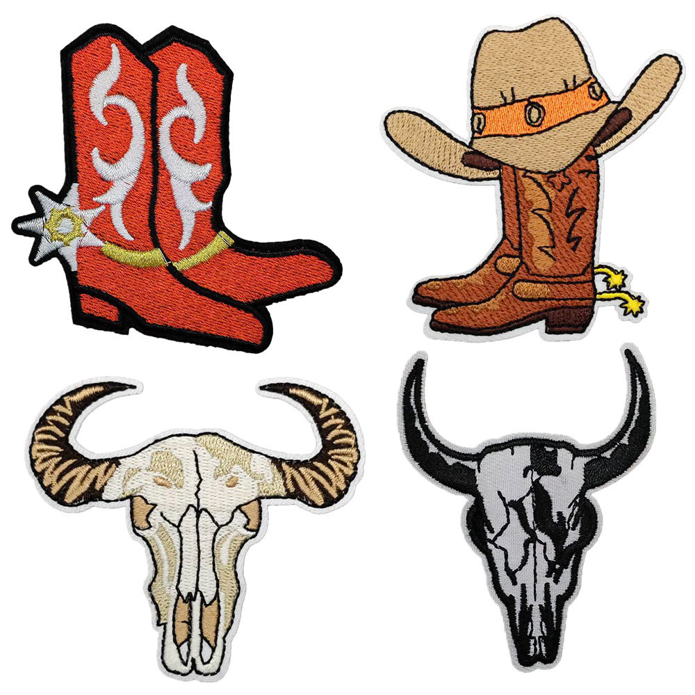 Embroidery Patches sticker Western embroidery sticker Free sewing tape sticker DIY letter embroidery Patches cloth