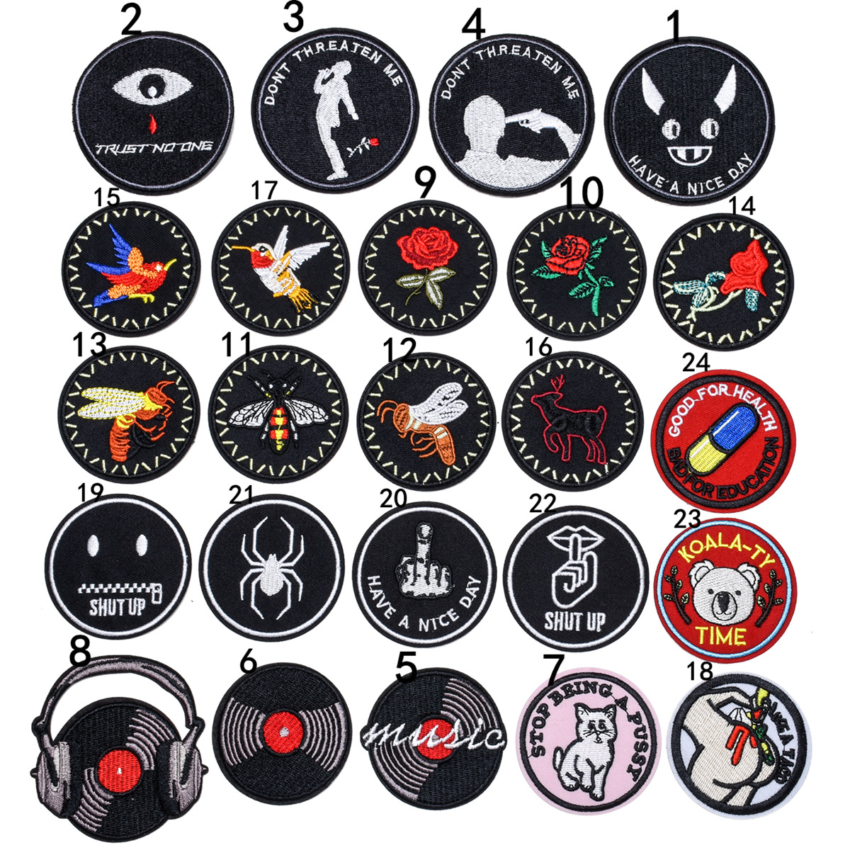 cloth sticker round badge e-commerce clothing accessories patch sticker