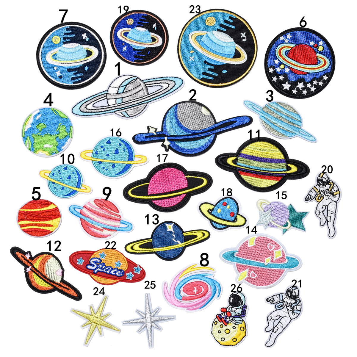 hot sale astronaut astronaut cloth sticker planet meteorite combination clothing stamp patch sticker