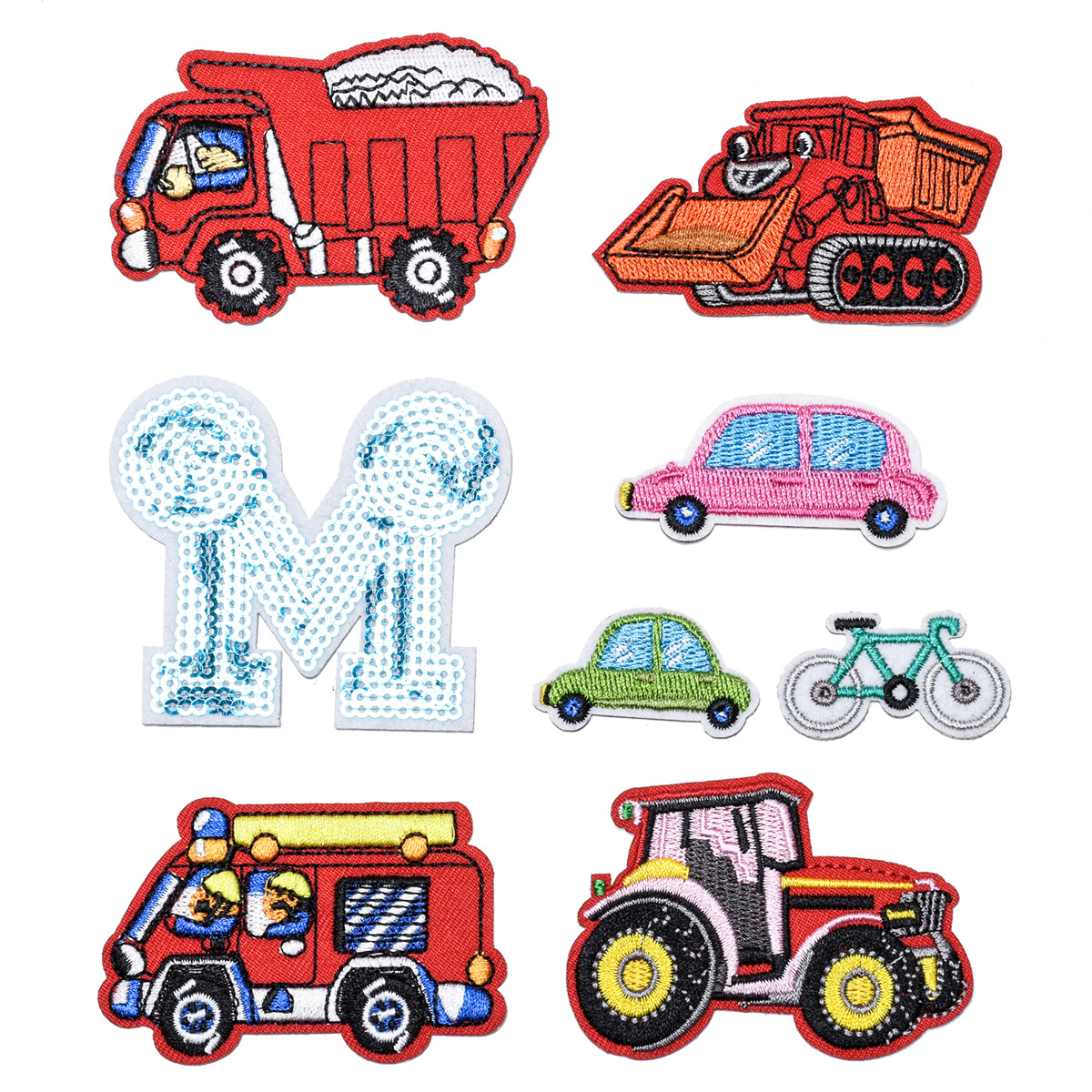 car Dump truck cloth sticker DIY clothing accessories Patch sticker Self-adhesive spot