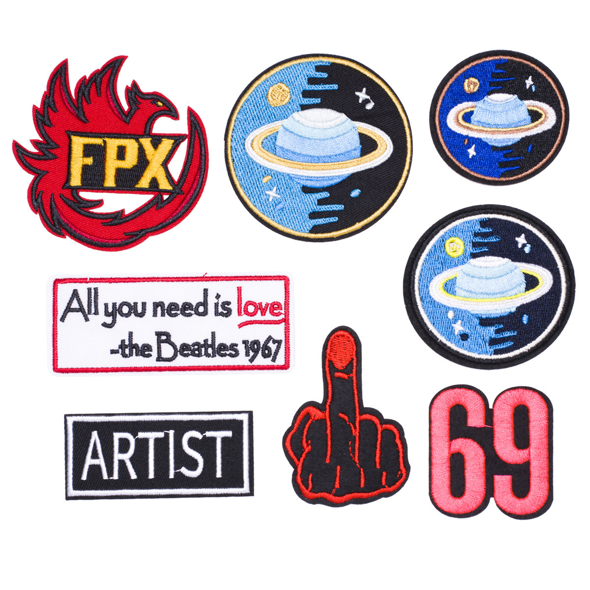 Embroidery Flower Patch Patch Planet Clothes Decoration Chapter Label Decal  Supply