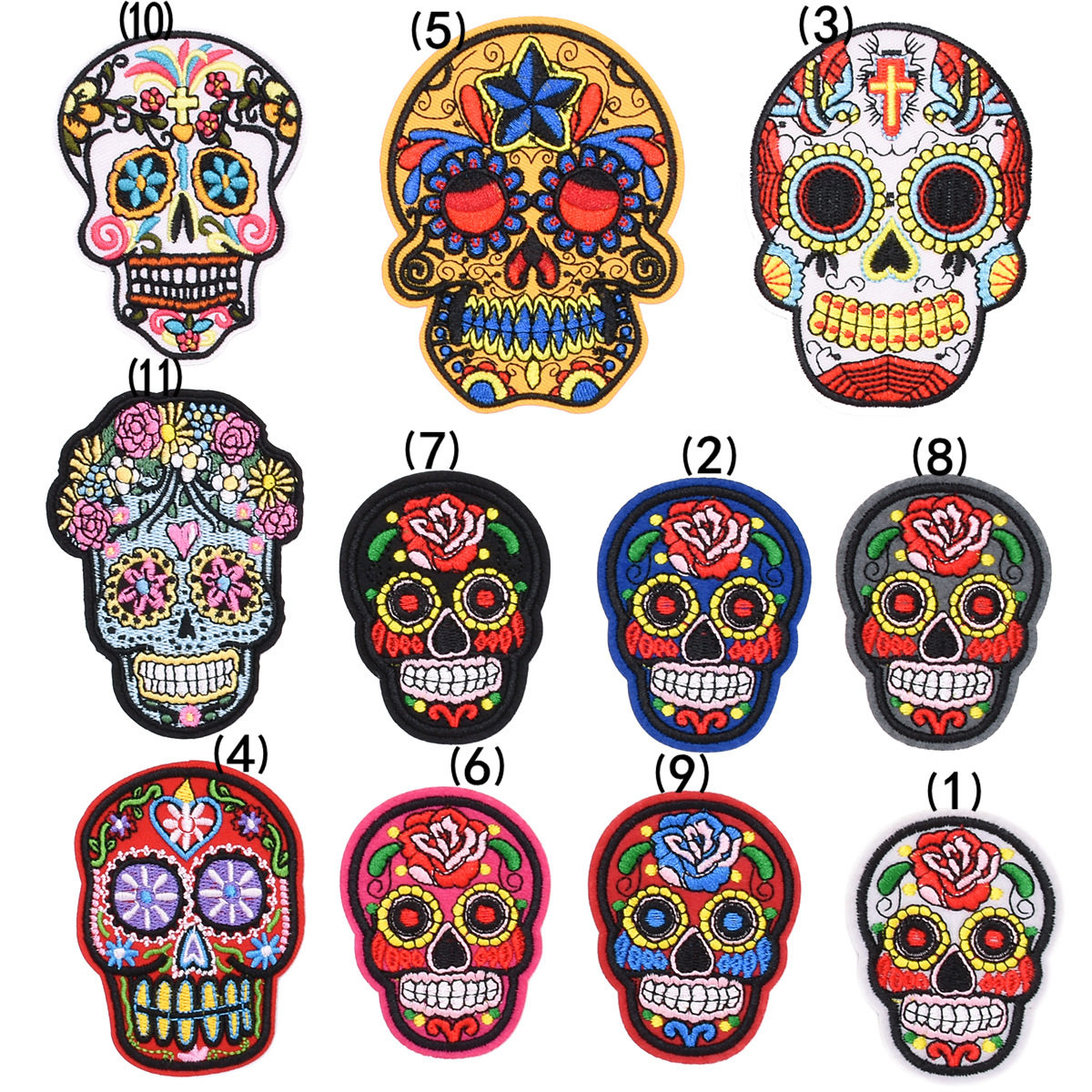 badge boy skull ghost head clothing accessories chest sticker badge DIY patch cloth sticker