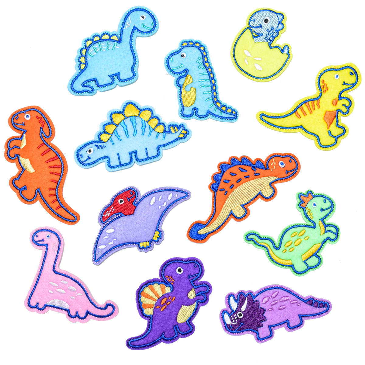 Embroidery cloth stickers, stamps, DIY dinosaur cartoon clothing decorative patch stickers, stickers