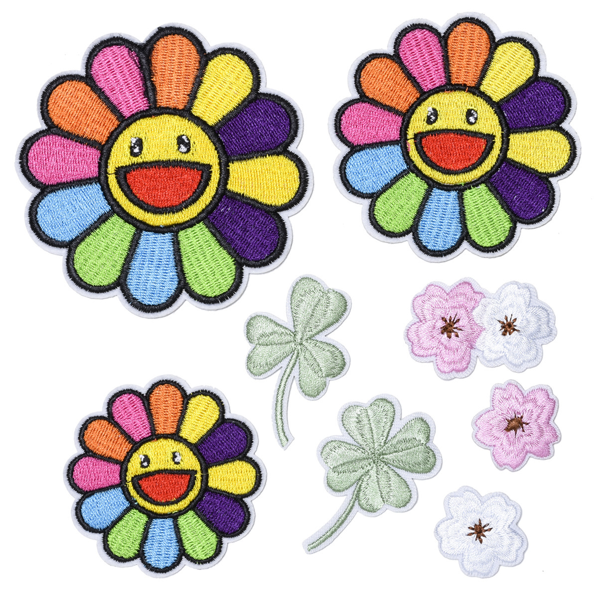 simple cloth sticker, sunflower chapter, plum blossom label, clothes decoration patch sticker, lotus cloth sticker