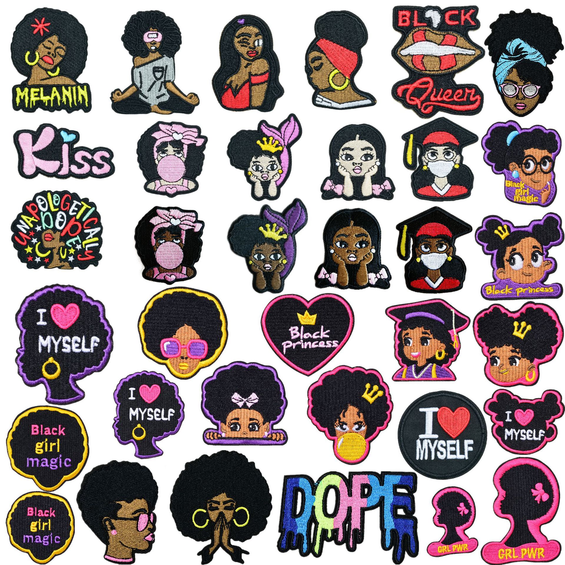 cute girls full of 0DIY clothes, bags, decorative cloth stickers, shoes and hats, patch stickers, letter stamps