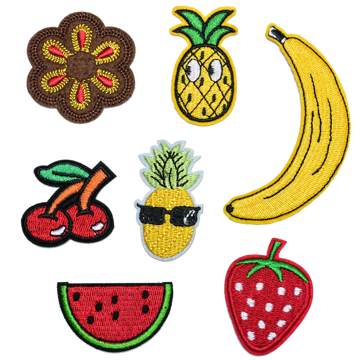 flower fruit banana cloth sticker cherry watermelon small patch sticker clothing accessories