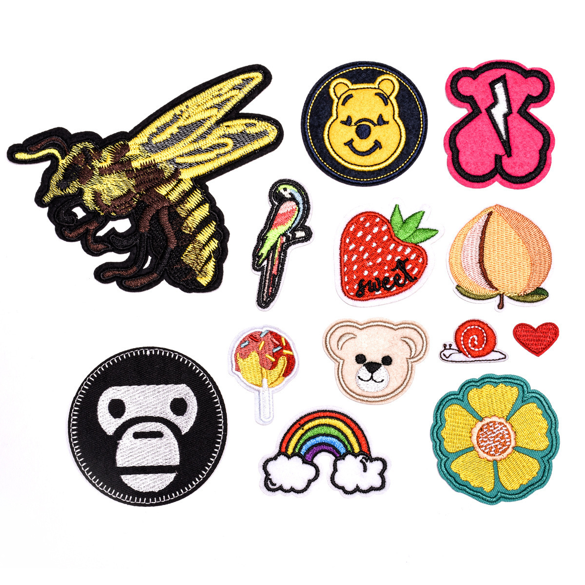 cartoon patch cloth sticker clothes pants down decorative ironing repair hole size decal