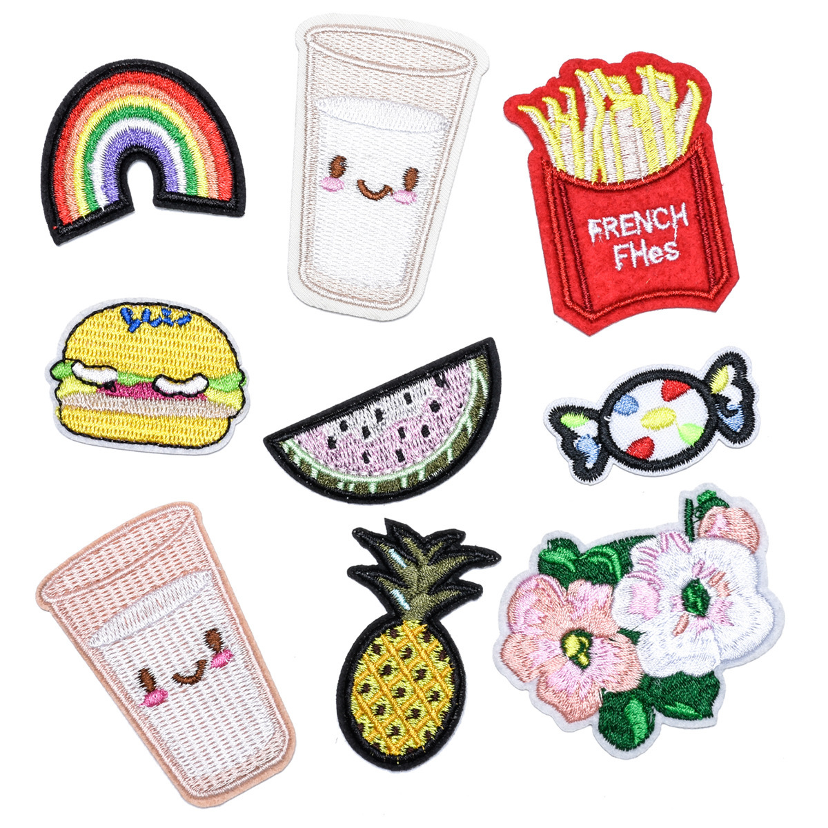 embroidery cloth sticker rainbow, butterfly chapter DIY clothing accessories patch sticker spot