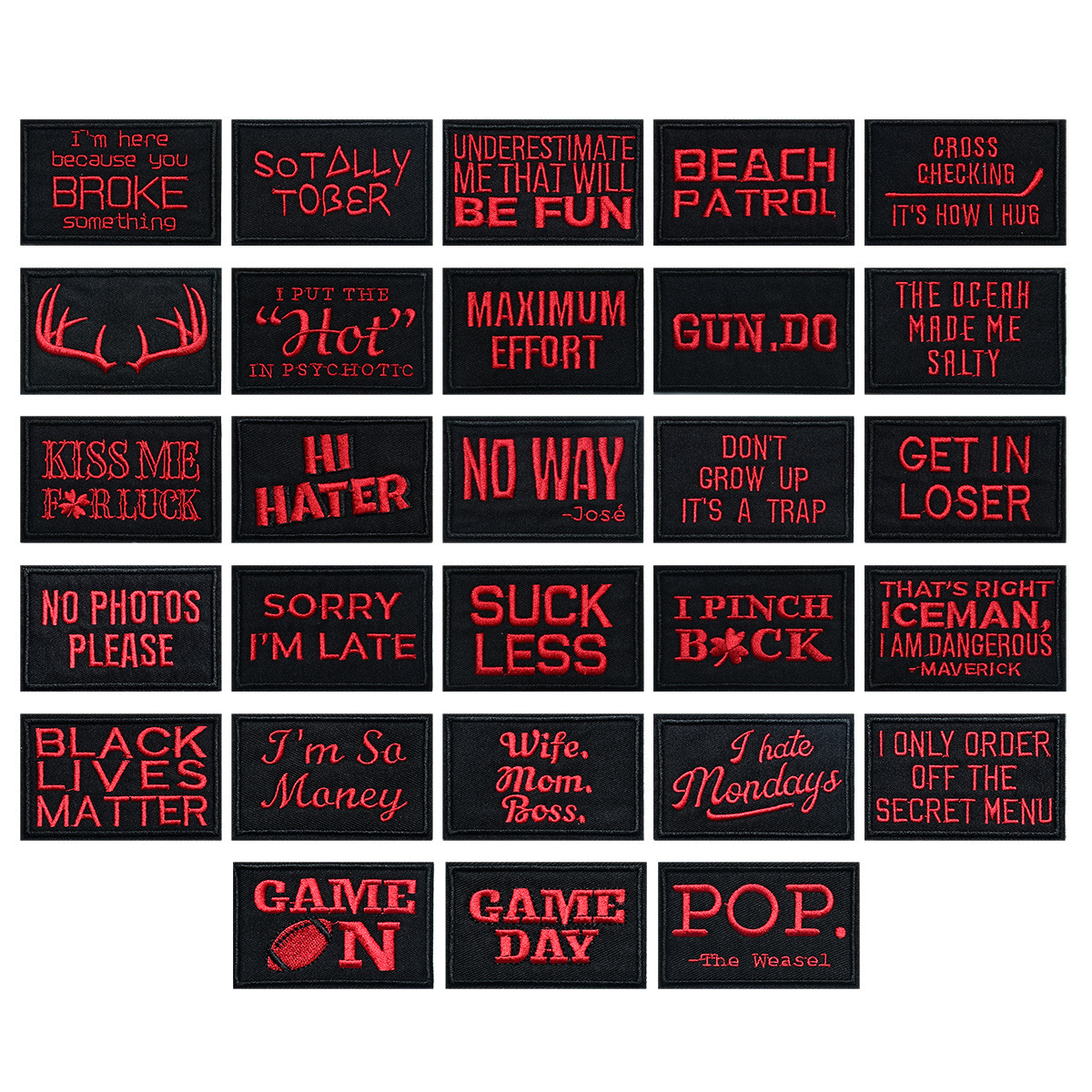 cloth sticker English armband double-sided Velcro badge tactical morale badge hat badge