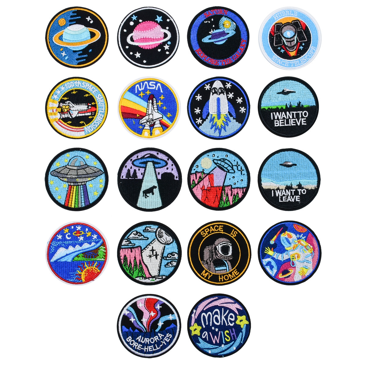 Space round patch sticker stamp sticker Cartoon cloth sticker