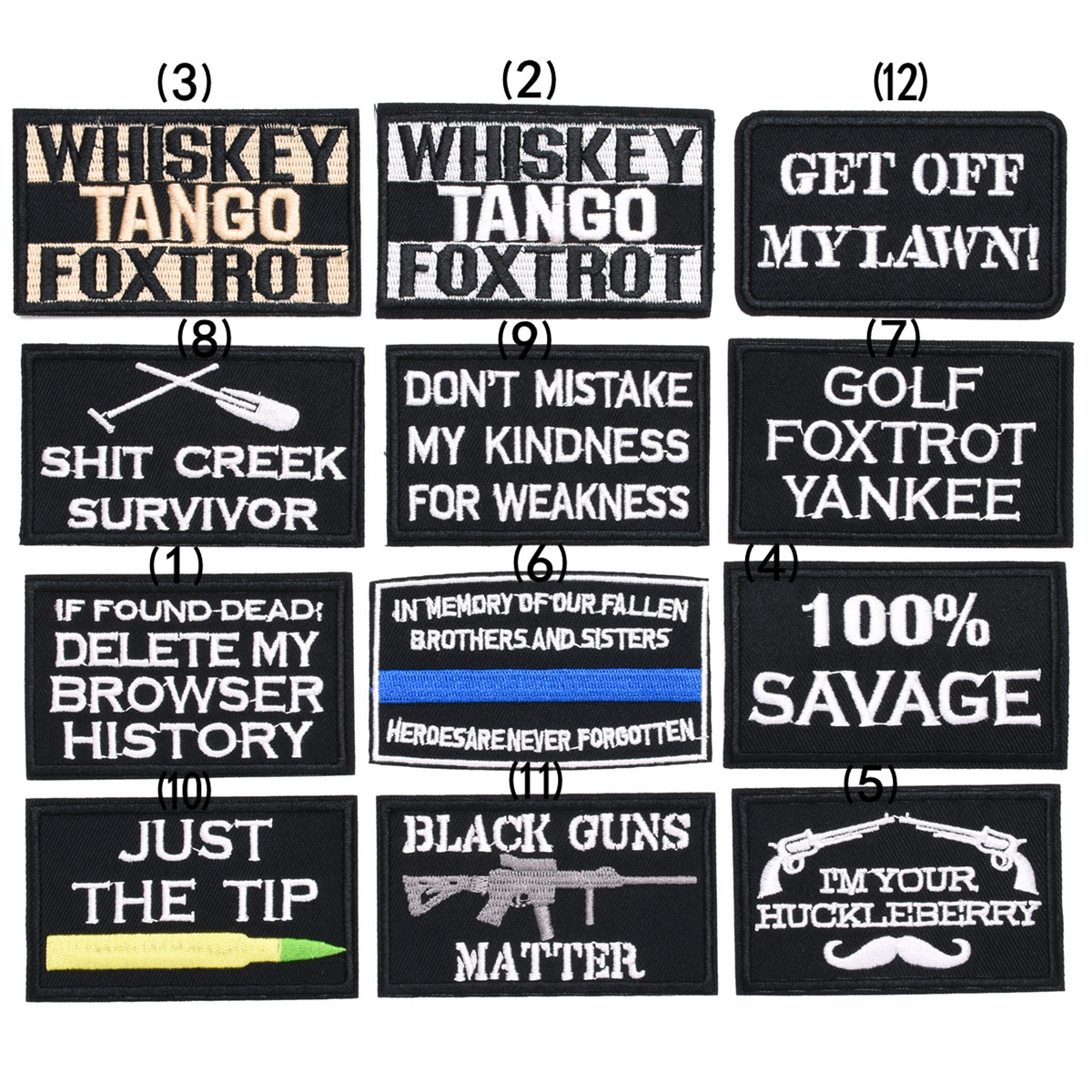 cloth sticker black and white letter export patch sticker clothing accessories cloth badge spot