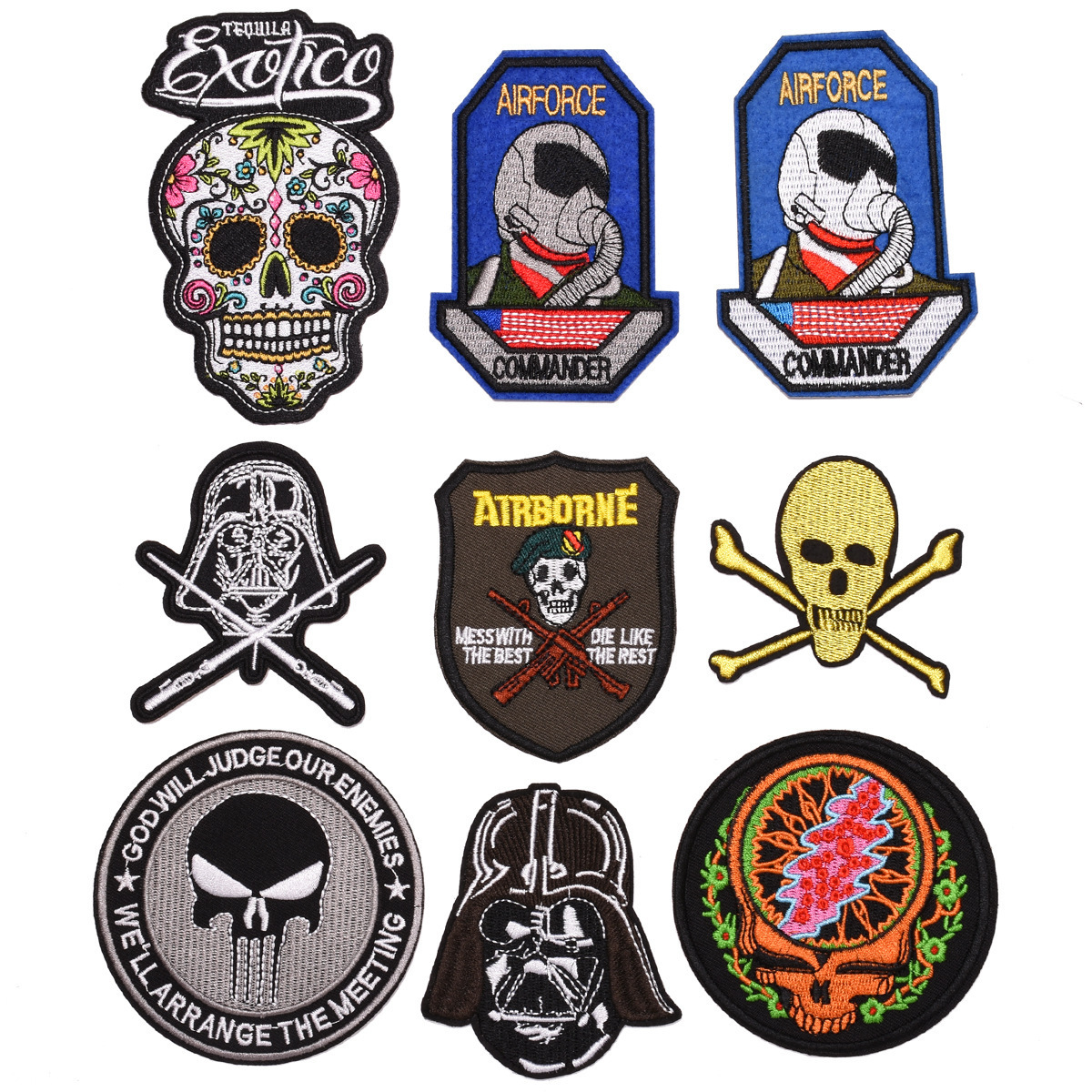 embroidery space suit cloth sticker astronaut label rocket spaceship patch sticker planet skull