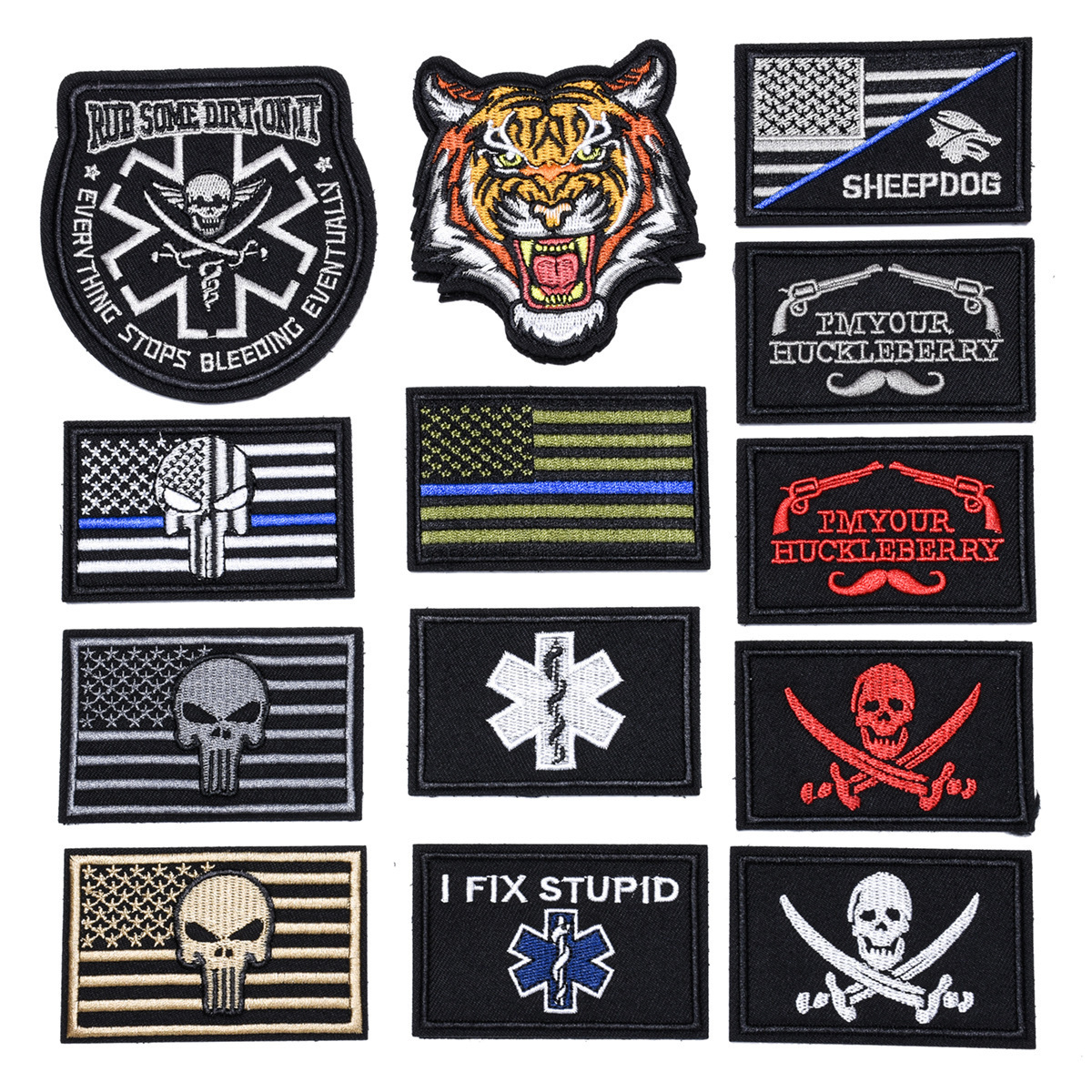 Tactical Velcro armband English letter cloth sticker Three-dimensional Velcro armband Send wool surface