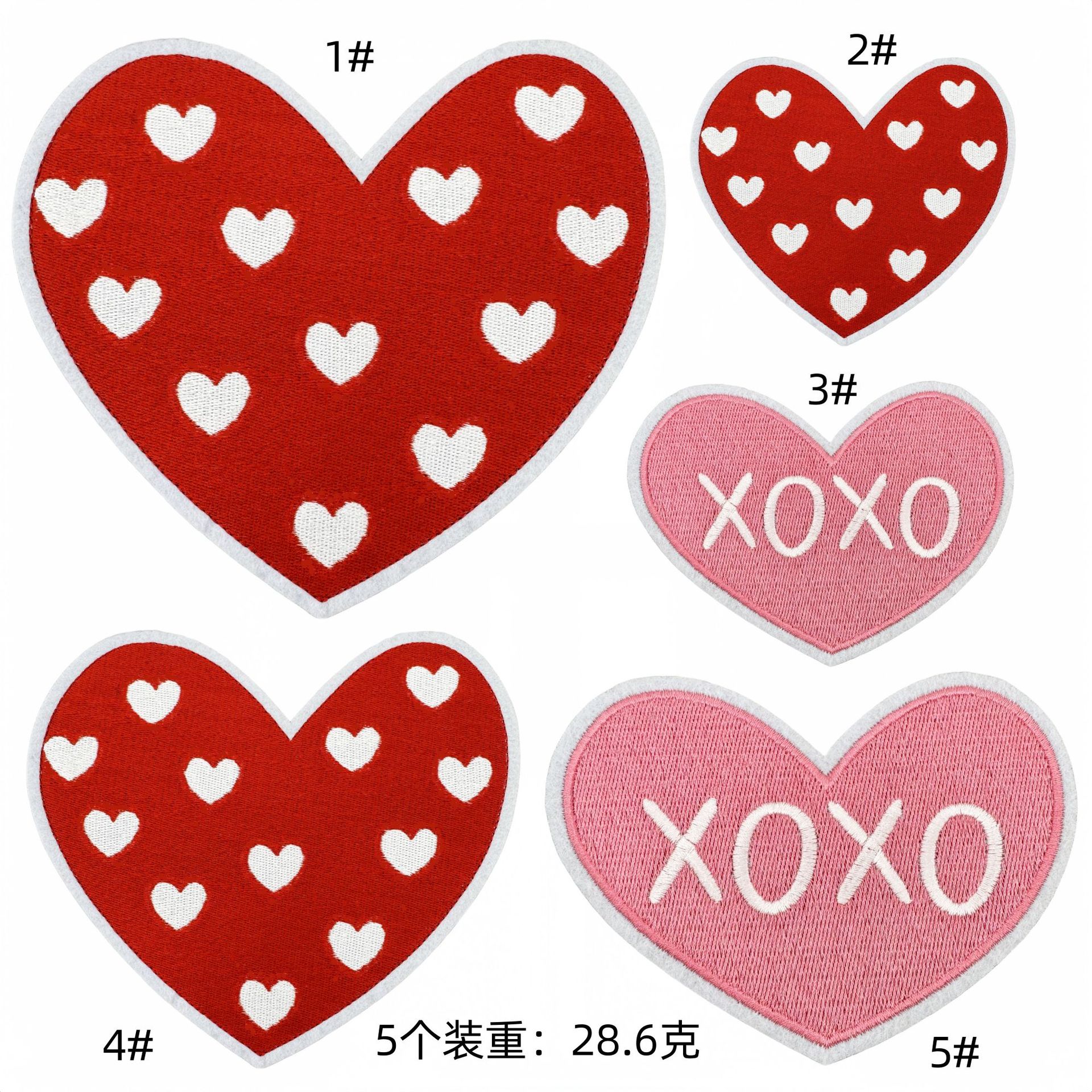 Taoxin cloth sticker large clothing accessories love handmade decorative patch accessories hot melt adhesive style sticker