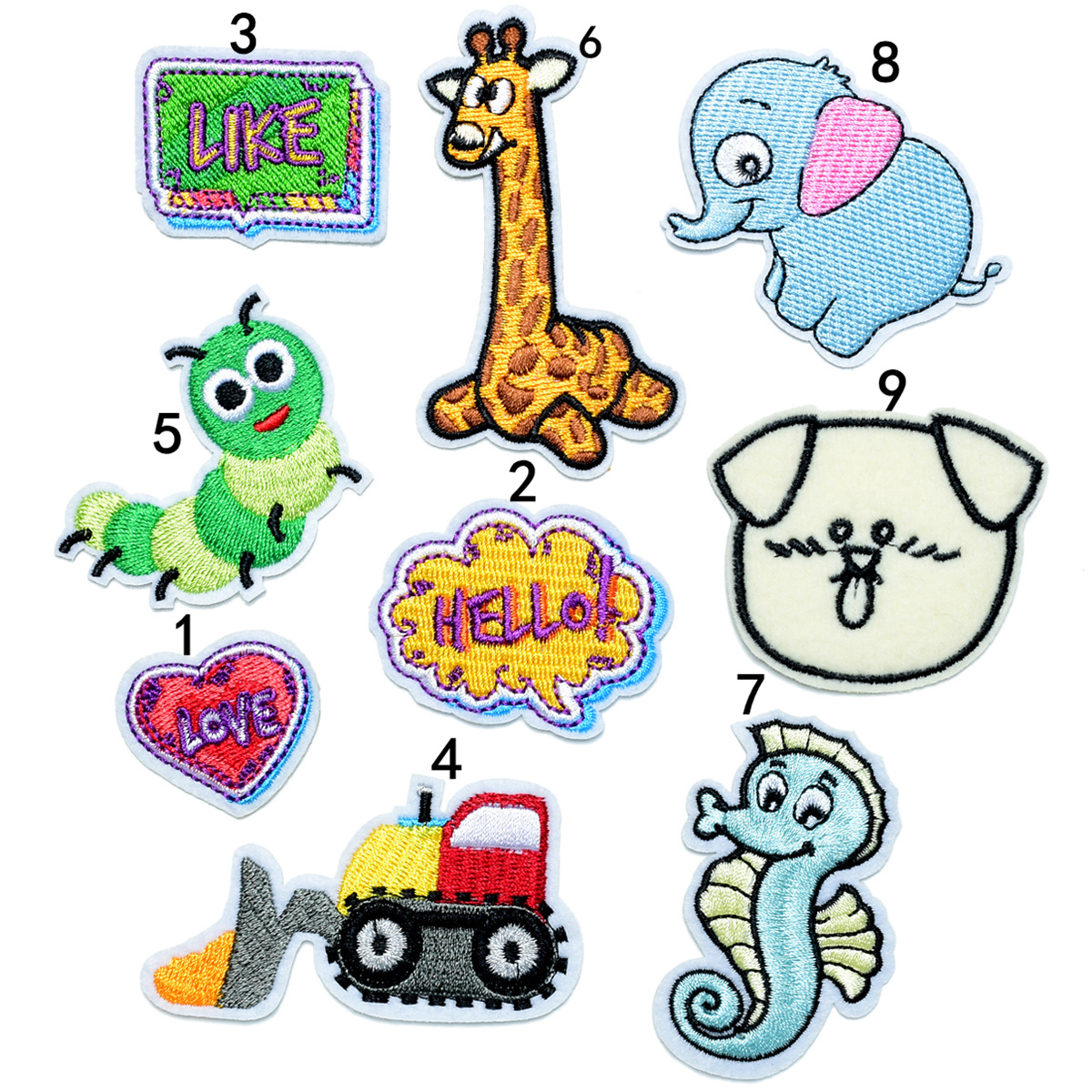 Cartoon animal clothes patch sticker cloth sticker down jacket jeans decoration repair holes children's decal