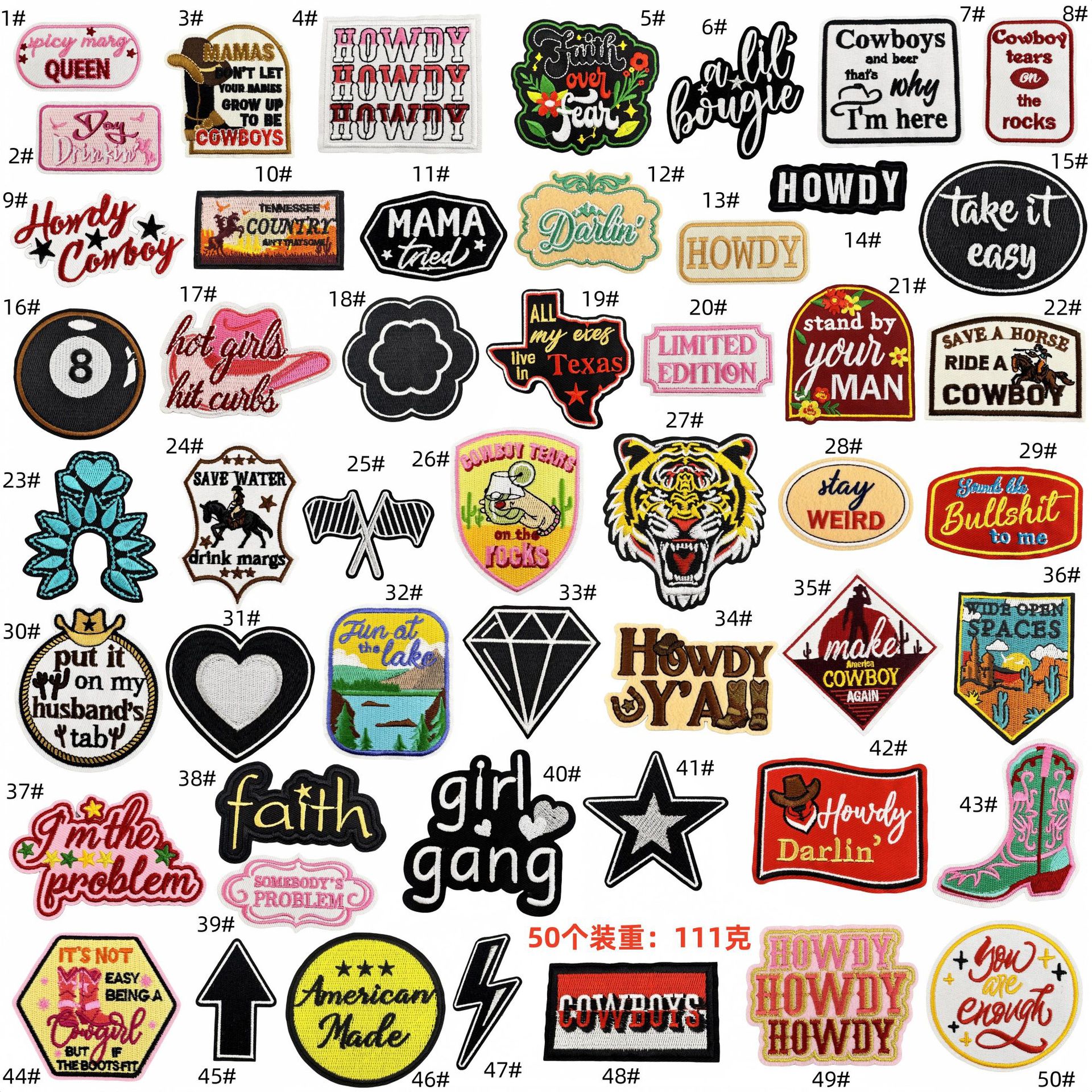 Retro English graffiti cloth sticker decorative colored letters travel scenery chapter boy suitcase applique ironing