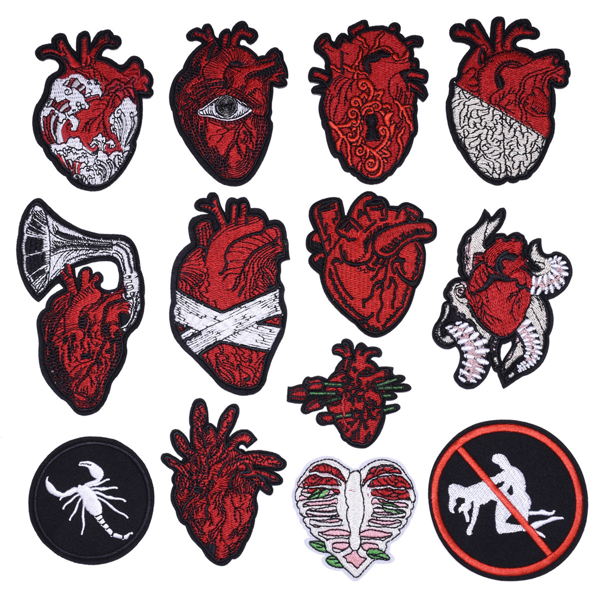 embroidery cloth sticker color heart badge clothing accessories hat badge DIY patch sticker clothes decoration sticker spot