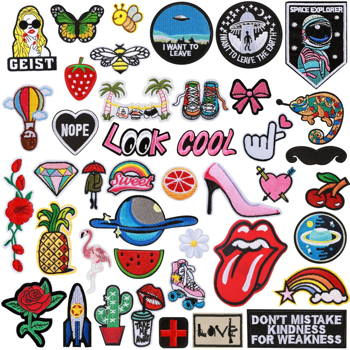 set embroidered cloth sticker children cartoon cloth sticker patch sticker handmade clothes bag pants decoration