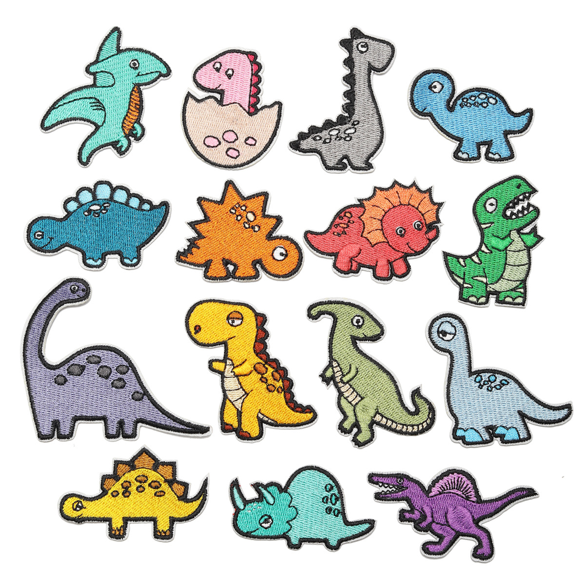 embroidery label cloth sticker cartoon animal dinosaur patch sticker clothing accessories sticker