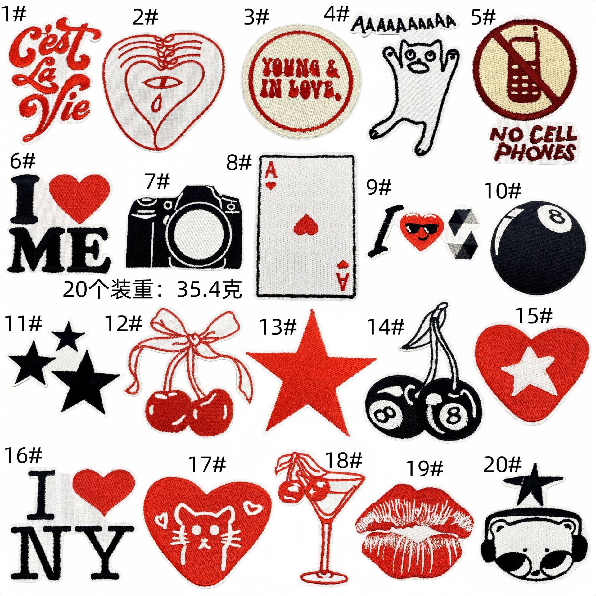 color cloth stickers cartoon cute exquisite clothes DIY English letters love confession decoration