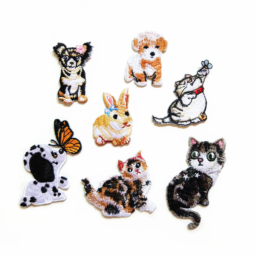 cartoon cloth sticker, puppy animal cloth sticker, patch sticker, children's clothing accessories, bags, shoes and hats