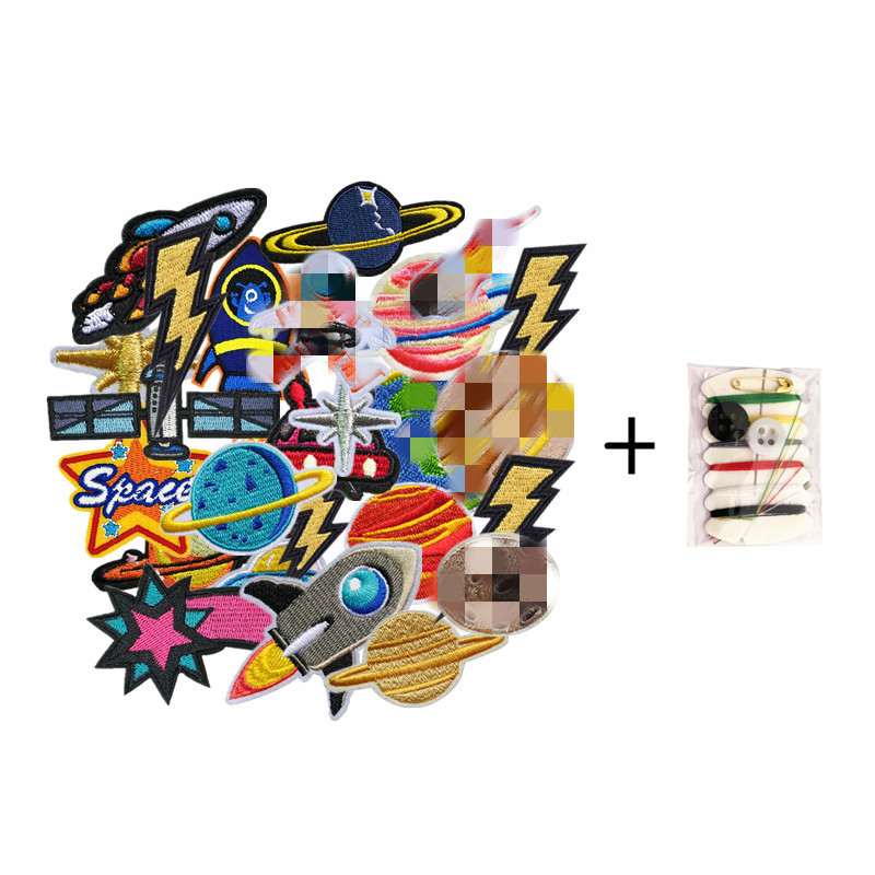 Cartoon Planet Cloth Sticker Lightning Patch Sticker Clothes Sticker Sticker   Supply