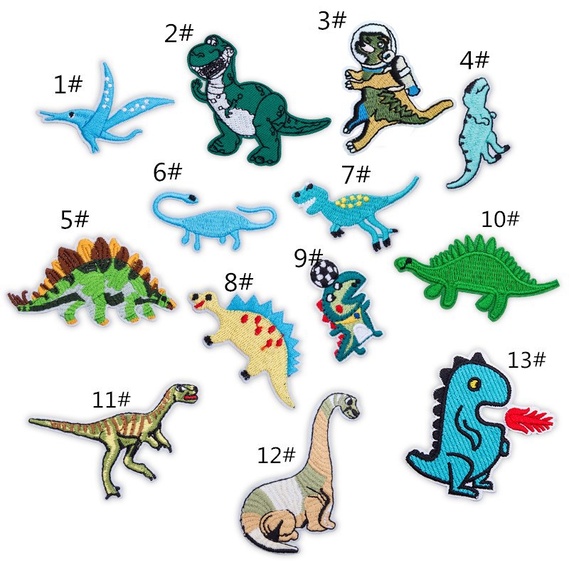 Factory cartoon dinosaur cloth sticker badge children's clothing accessories patch cloth sticker spot