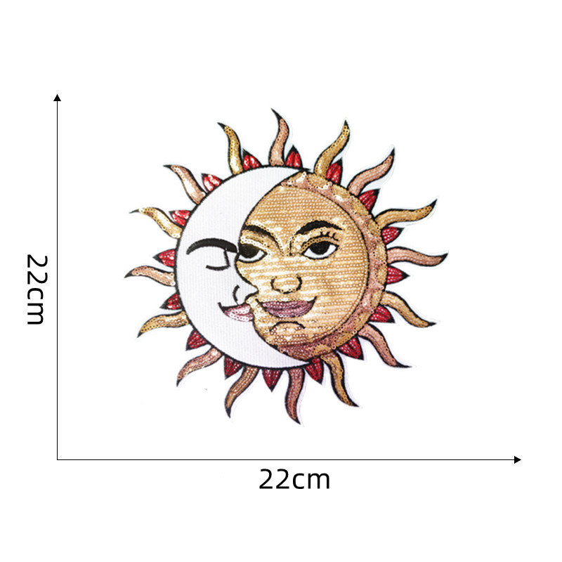 Cartoon cloth sticker large sun cloth sticker mixed beads patch decal clothing accessories DIY decal