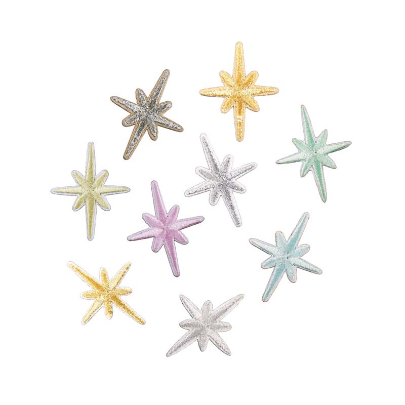 Embroidery cloth sticker stamp self-adhesive multi-color North Star Mangxing down jacket decorative patch sticker