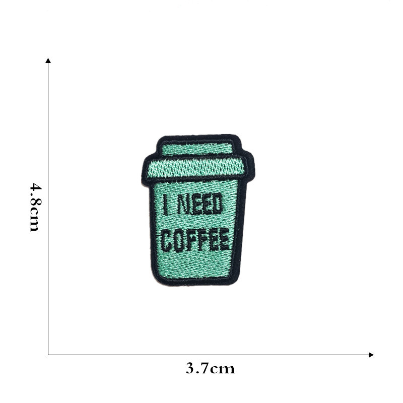 Embroidery English Sticker Cute Cartoon Patch Sticker Text Cloth Sticker Small Fresh Cloth Sticker