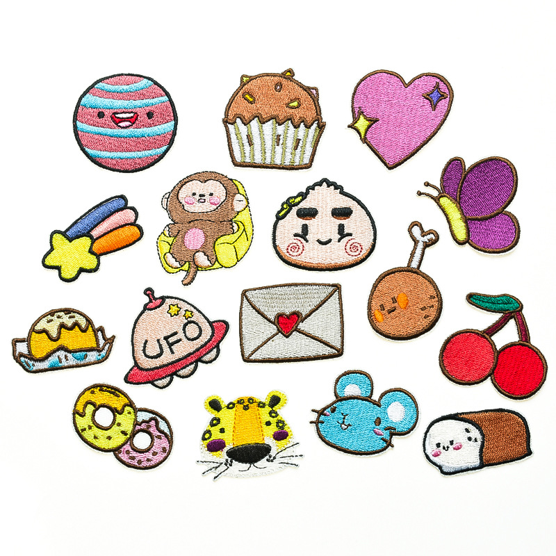 Embroidery Small Cloth Sticker Little Chicken Thighs Little Mouse Love Patch Sticker Decorative Sticker