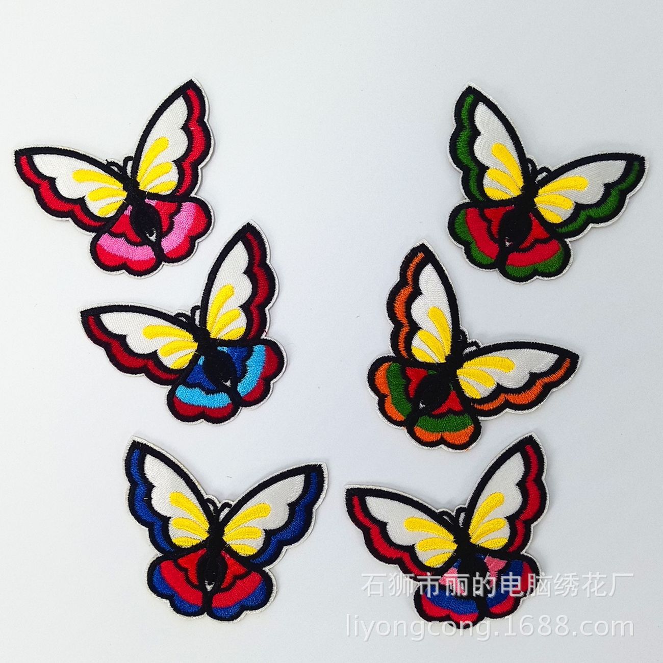 6-color butterfly ironing decal, cloth sticker patch sticker adhesive-backed sticker factory