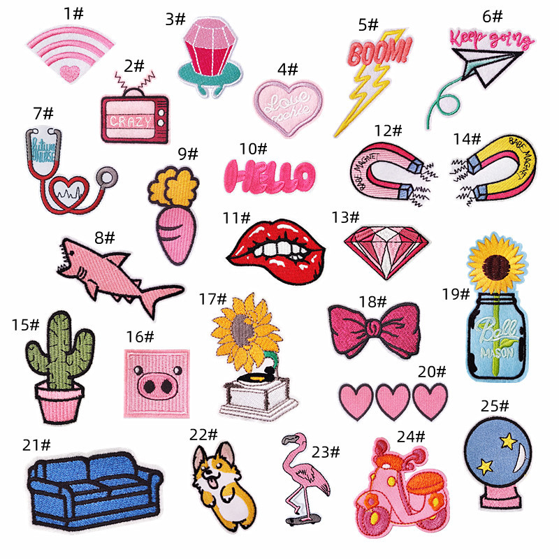 cute cartoon cloth sticker children's color cloth sticker patch flower