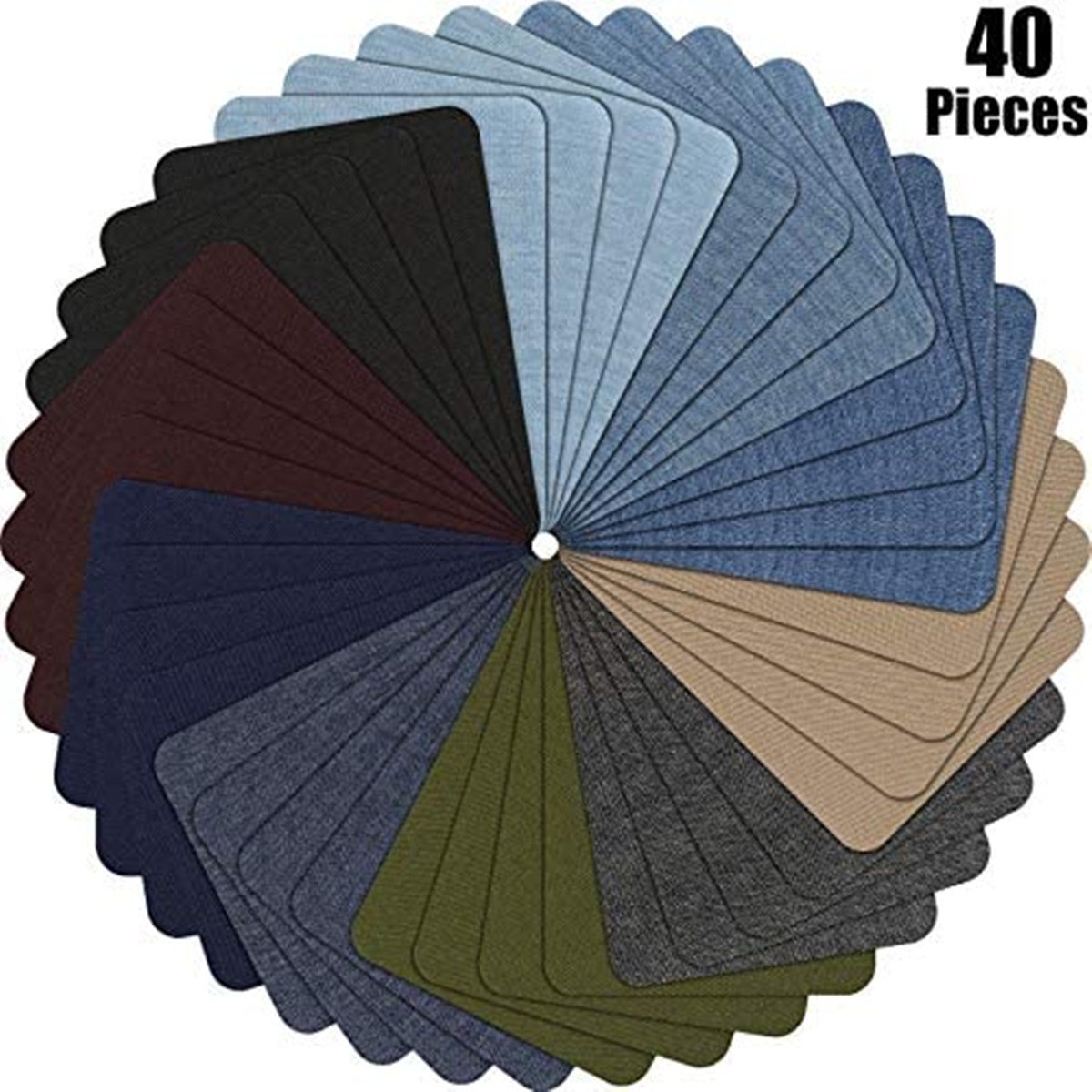 Adhesive Patch Creative Patch Rectangle Denim Knee Bag Scrapable Pants Cloth Sticker Oval Elbow Cut