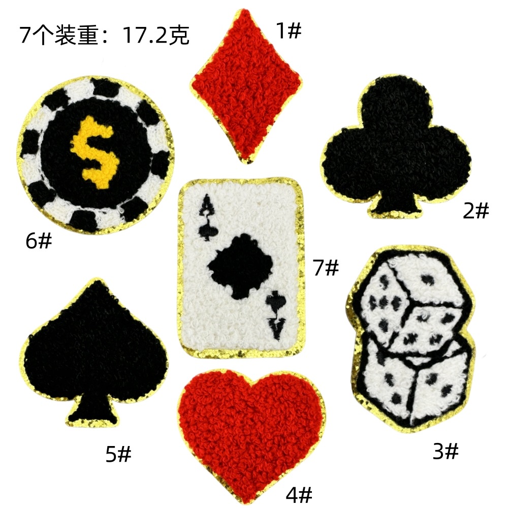 Poker cloth sticker spades square jewelry spades a towel greet hearts plum sticker