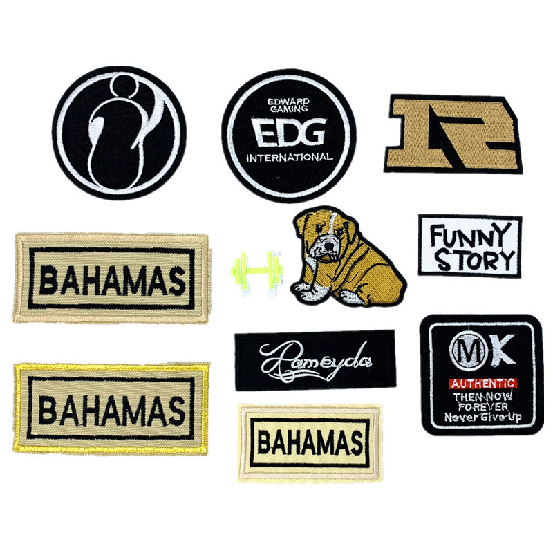 Black badge cloth sticker down jacket clothes patch sticker jeans decorative repair sticker cloth patch sticker model