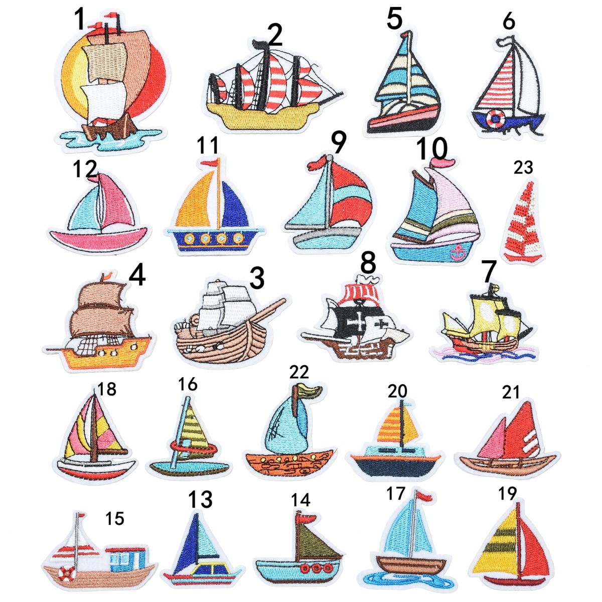 cloth sticker cartoon cloth sticker ironable sailboat patch sticker children's clothes decorative sticker patch sticker