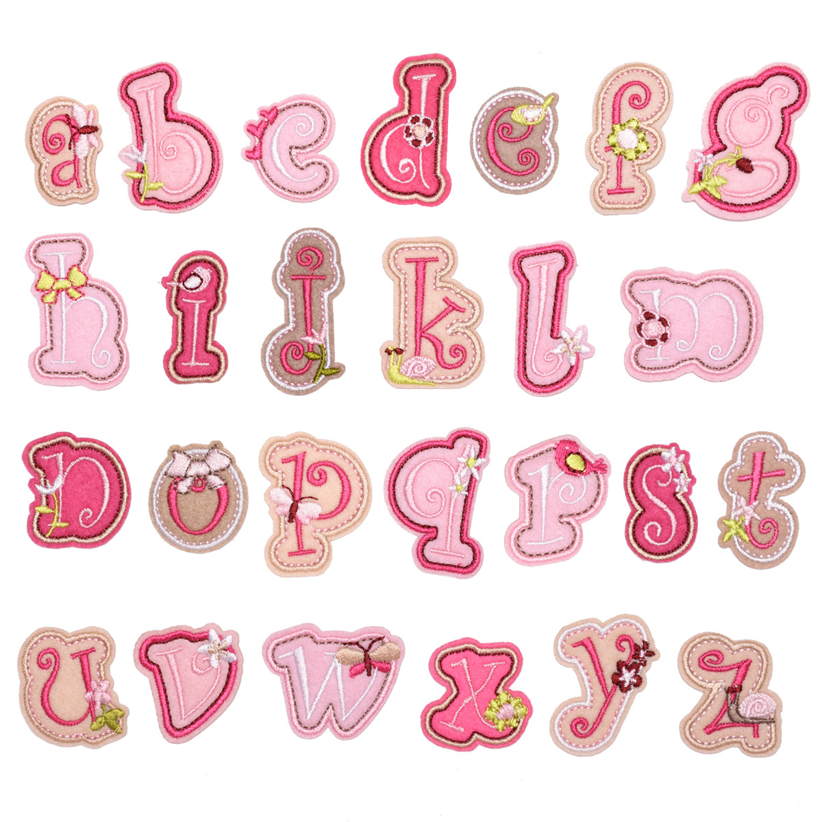 Patch Patch Sticker Small Size Digital Children's DIY Flowers 26 English Alphabet Decorative Small
