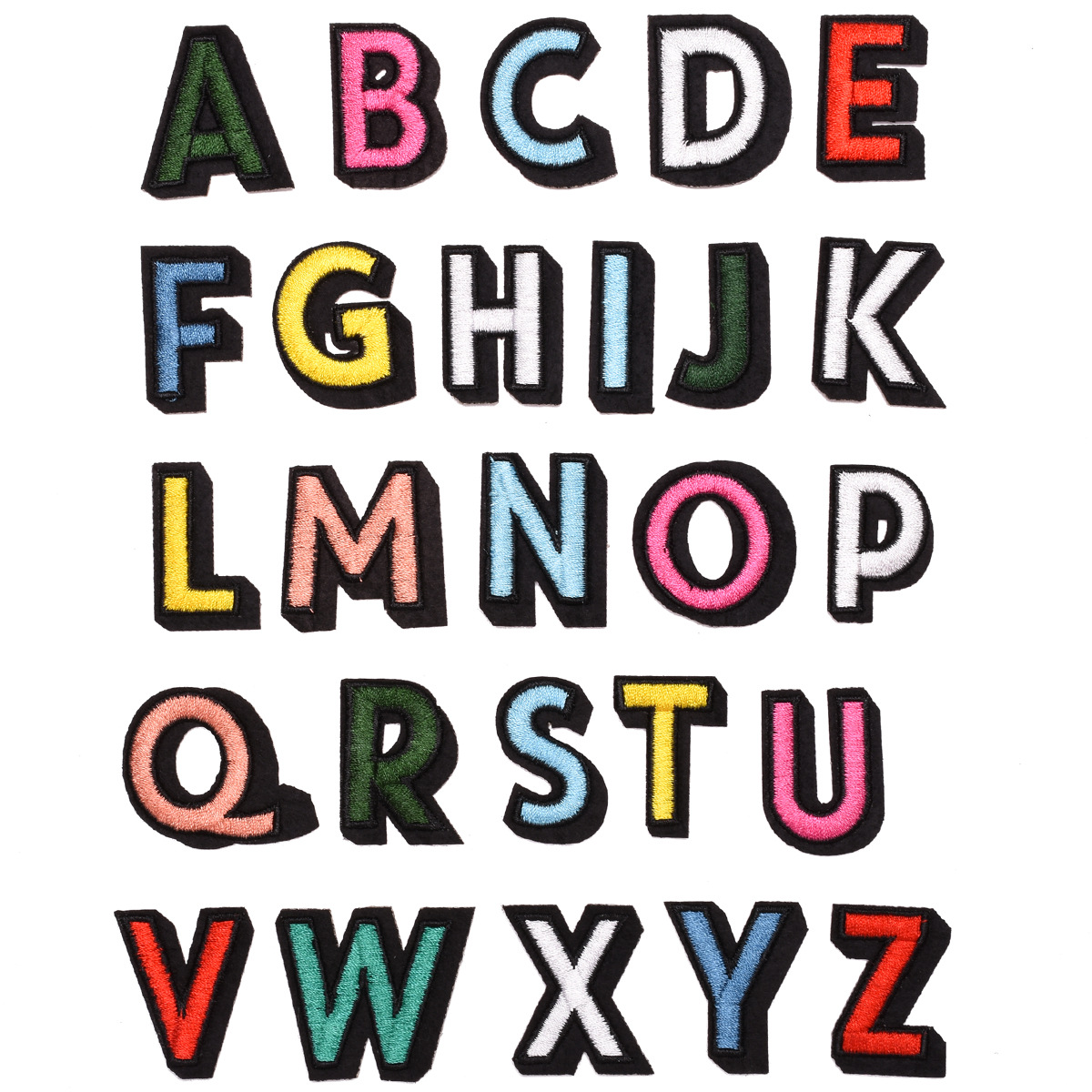 customizes school kindergarten number cloth sticker, digital patch sticker, English letter adhesive-backed cloth sticker