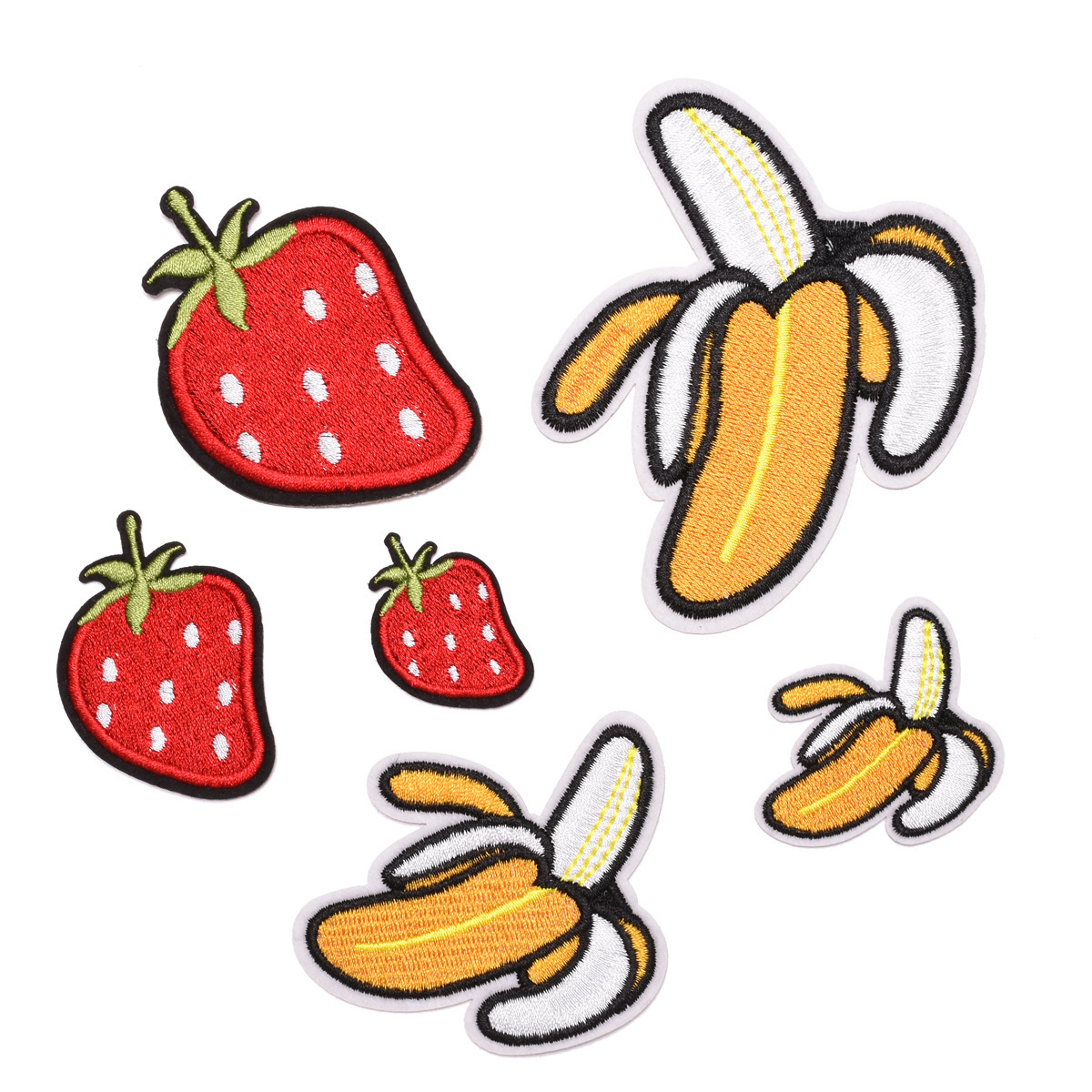 Cloth sticker large hole patch cartoon patch ironing cute accessories clothes fruit repair with adhesive backing