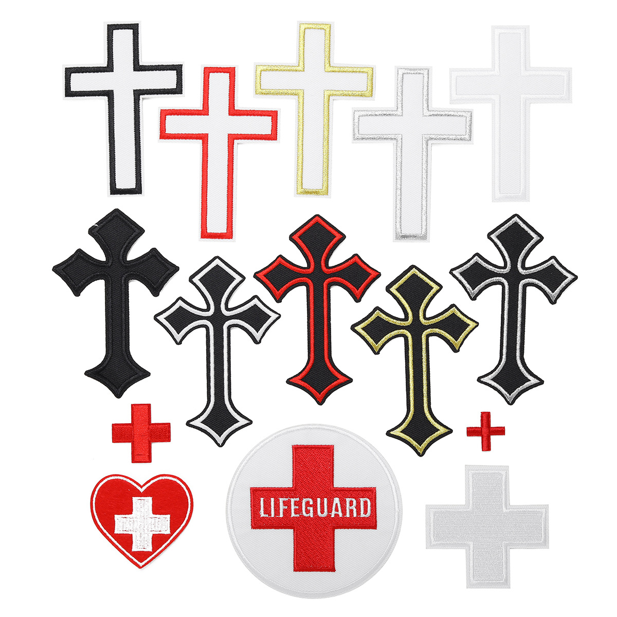 embroidery bible colored cross label cloth sticker clothes decoration patch sticker