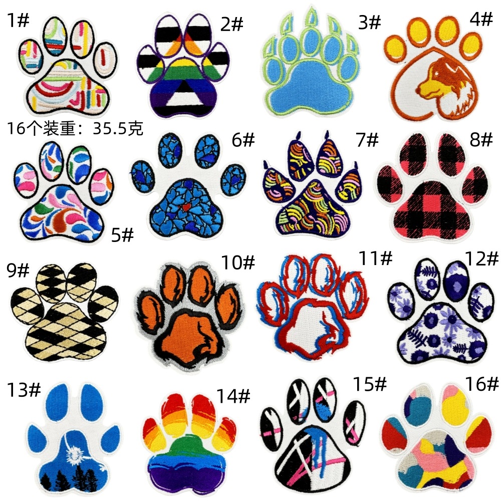 Cute colored bear paw jewelry accessories cloth sticker clothing accessories cartoon animals