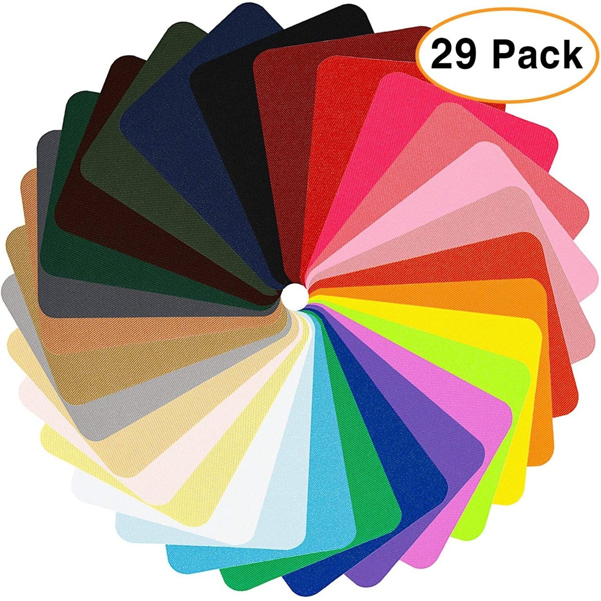 29-Color color rectangular imitation denim ironing patch sticker knee elbow decoration repair cloth sticker can be cut at will