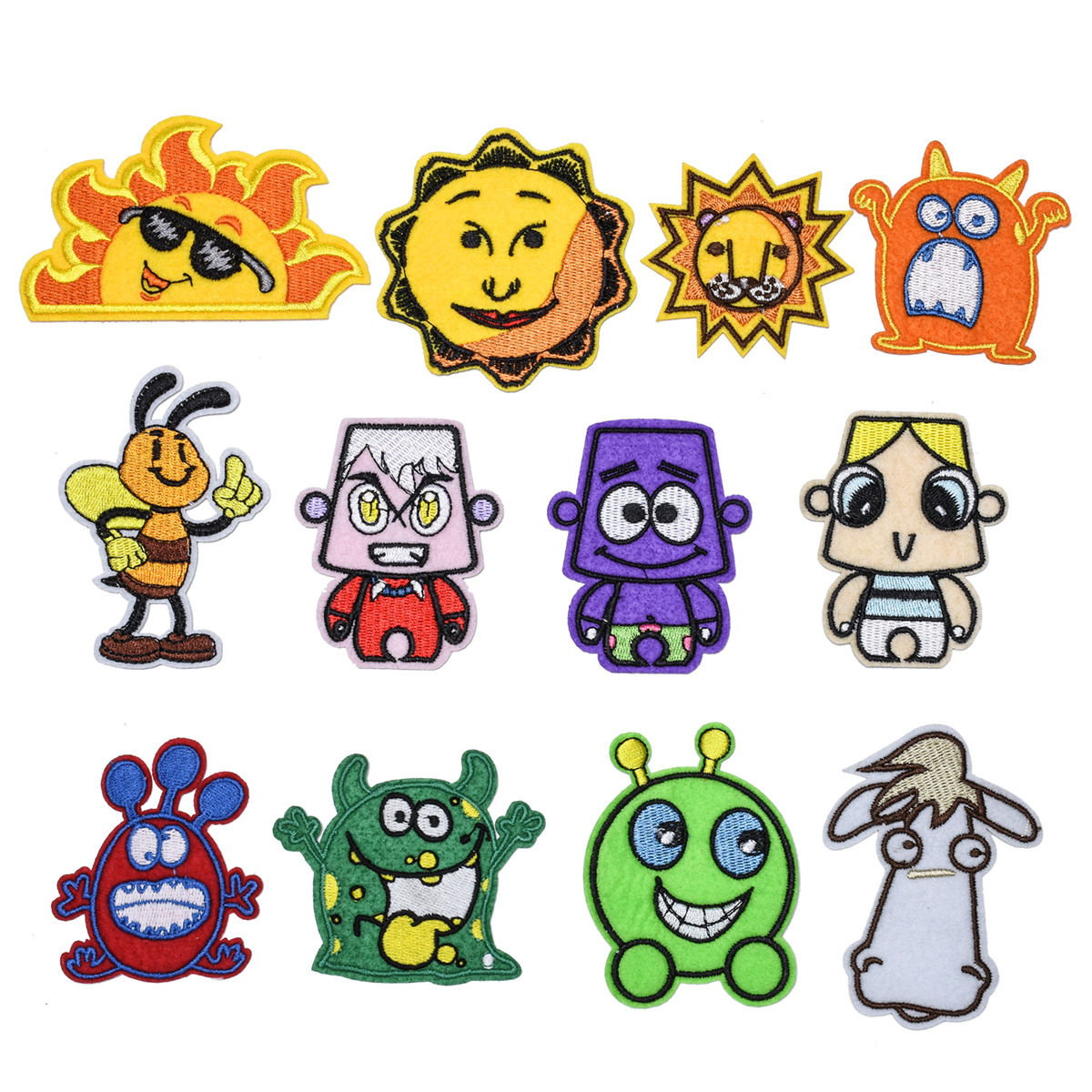 Cartoon little monster avatar cloth sticker little sun clothing patch sticker label sticker directly from the manufacturer