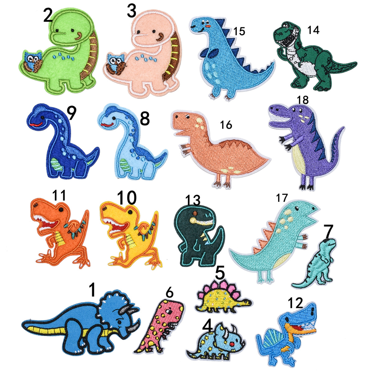 dinosaur cartoon badge children's clothing accessories patch cloth sticker
